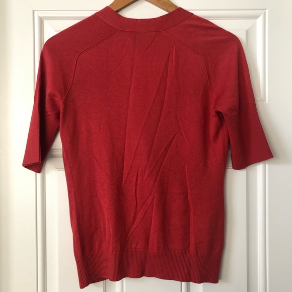 BCBGMAXAZRIA Silk Pomegranate Cardigan - Picture 2 of 4